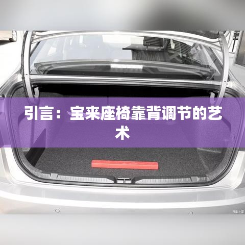 引言：寶來座椅靠背調(diào)節(jié)的藝術(shù)