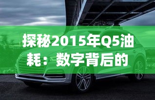 探秘2015年Q5油耗：數(shù)字背后的故事
