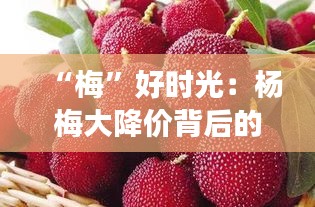 “梅”好時(shí)光：楊梅大降價(jià)背后的甜蜜故事