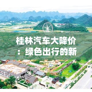 桂林汽車大降價(jià)：綠色出行的新風(fēng)尚
