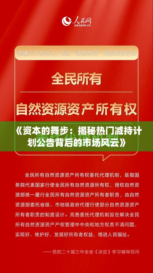 《資本的舞步：揭秘?zé)衢T減持計劃公告背后的市場風(fēng)云》
