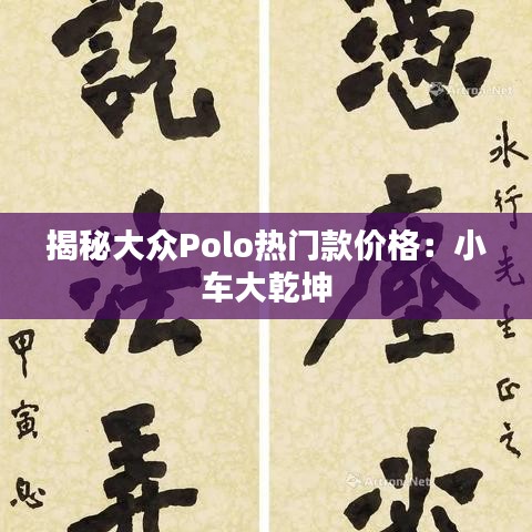 揭秘大眾Polo熱門(mén)款價(jià)格：小車(chē)大乾坤