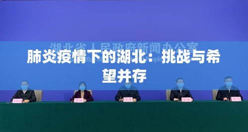 肺炎疫情下的湖北：挑戰(zhàn)與希望并存