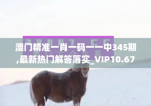 澳門精準(zhǔn)一肖一碼一一中345期,最新熱門解答落實_VIP10.676