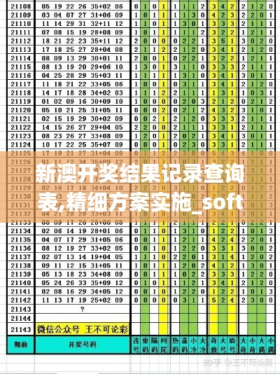 新澳開獎結(jié)果記錄查詢表,精細(xì)方案實(shí)施_soft7.468