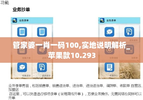 管家婆一肖一碼100,實(shí)地說(shuō)明解析_蘋(píng)果款10.293