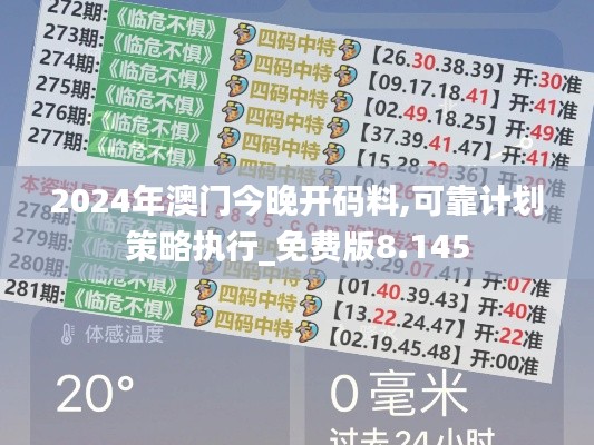 2024年澳門今晚開碼料,可靠計(jì)劃策略執(zhí)行_免費(fèi)版8.145