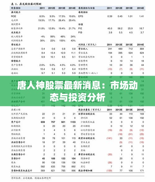 唐人神股票最新消息：市場(chǎng)動(dòng)態(tài)與投資分析