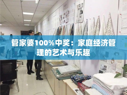 管家婆100%中獎：家庭經(jīng)濟管理的藝術(shù)與樂趣