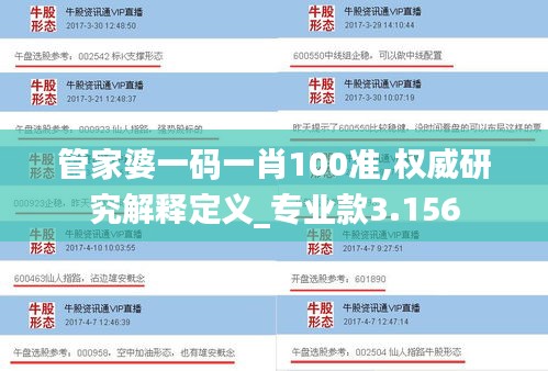 管家婆一碼一肖100準(zhǔn),權(quán)威研究解釋定義_專業(yè)款3.156