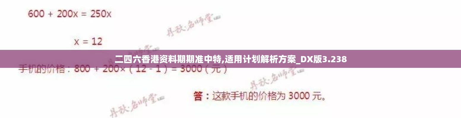 二四六香港資料期期準中特,適用計劃解析方案_DX版3.238