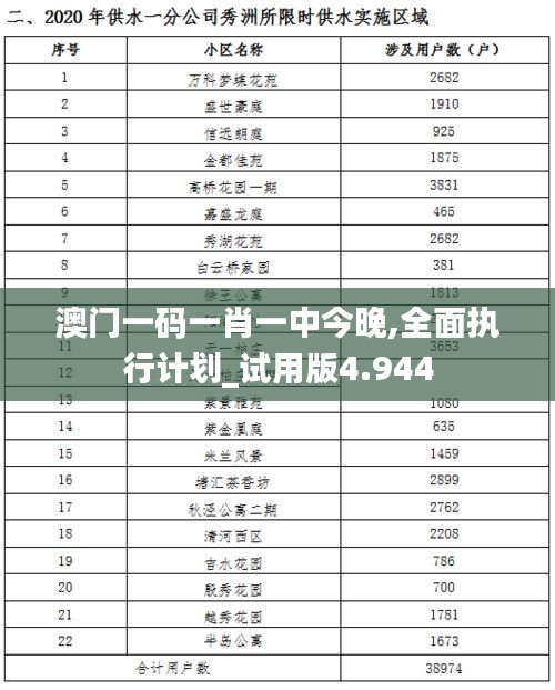 澳門一碼一肖一中今晚,全面執(zhí)行計劃_試用版4.944