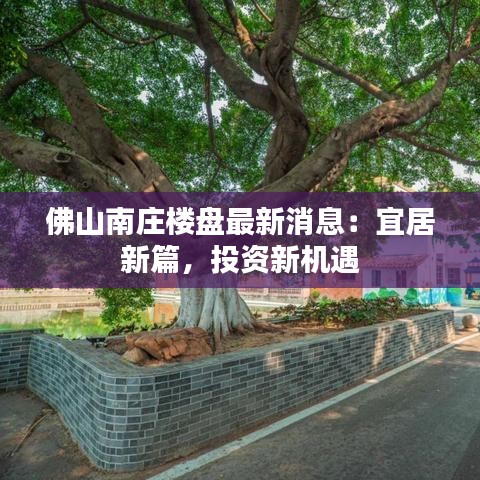 佛山南莊樓盤最新消息：宜居新篇，投資新機(jī)遇