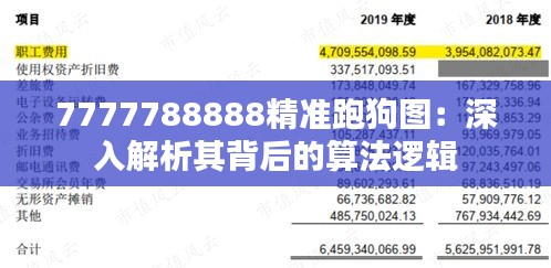 7777788888精準跑狗圖：深入解析其背后的算法邏輯