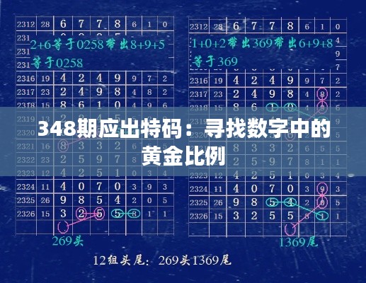348期應出特碼：尋找數(shù)字中的黃金比例