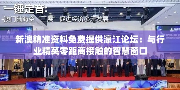 新澳精準(zhǔn)資料免費(fèi)提供濠江論壇：與行業(yè)精英零距離接觸的智慧窗口