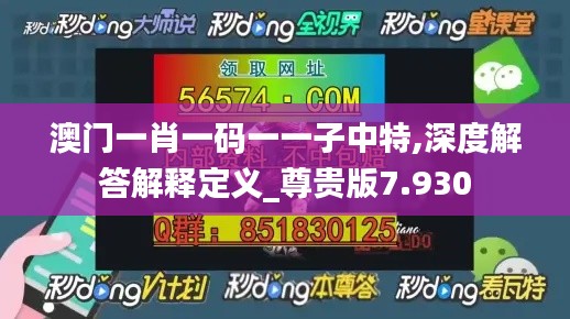 澳門(mén)一肖一碼一一子中特,深度解答解釋定義_尊貴版7.930