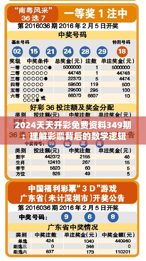 2024天天開彩免費資料349期：理解彩票背后的數(shù)學邏輯