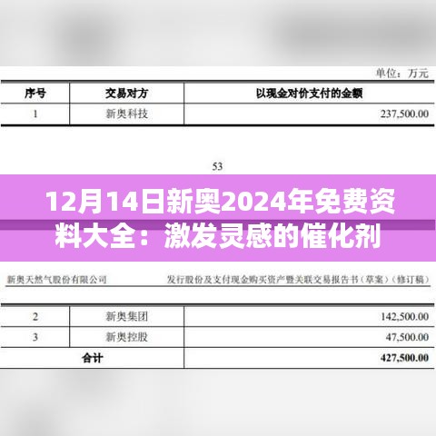 12月14日新奧2024年免費資料大全：激發(fā)靈感的催化劑