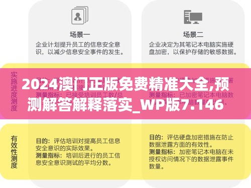 2024澳門正版免費精準大全,預(yù)測解答解釋落實_WP版7.146
