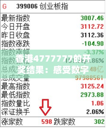 香港4777777的開獎結(jié)果：感受數(shù)字的魔力和幸運的降臨
