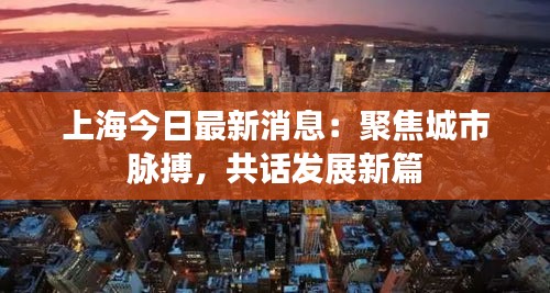 上海今日最新消息：聚焦城市脈搏，共話發(fā)展新篇