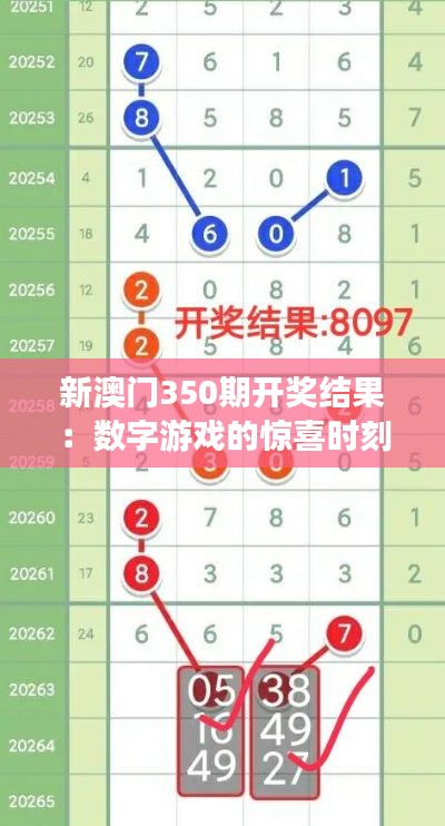 新澳門350期開獎(jiǎng)結(jié)果：數(shù)字游戲的驚喜時(shí)刻