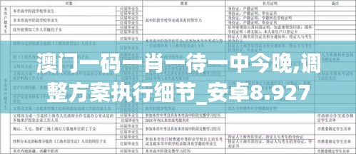 澳門一碼一肖一待一中今晚,調(diào)整方案執(zhí)行細節(jié)_安卓8.927