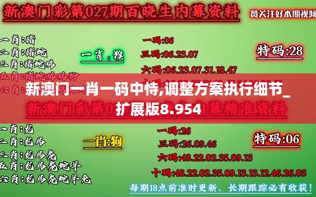 新澳門一肖一碼中恃,調(diào)整方案執(zhí)行細(xì)節(jié)_擴(kuò)展版8.954