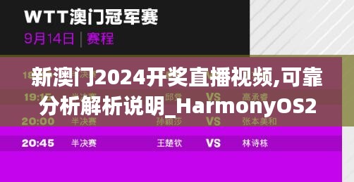 新澳門2024開(kāi)獎(jiǎng)直播視頻,可靠分析解析說(shuō)明_HarmonyOS2.743