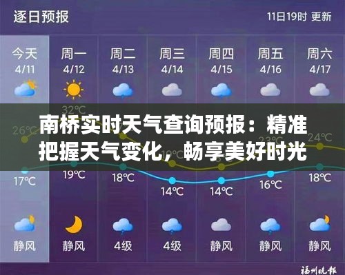 南橋?qū)崟r(shí)天氣查詢預(yù)報(bào)：精準(zhǔn)把握天氣變化，暢享美好時(shí)光