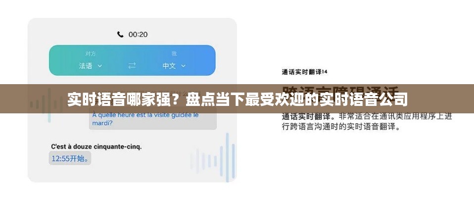 實(shí)時(shí)語(yǔ)音哪家強(qiáng)？盤(pán)點(diǎn)當(dāng)下最受歡迎的實(shí)時(shí)語(yǔ)音公司