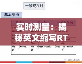 實(shí)時(shí)測(cè)量：揭秘英文縮寫RTM及其應(yīng)用領(lǐng)域