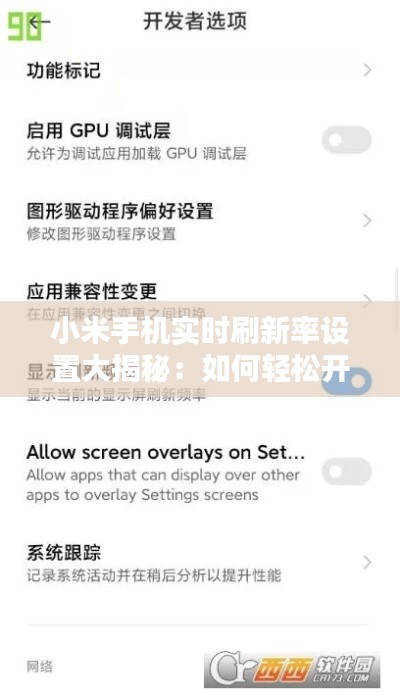 小米手機(jī)實(shí)時(shí)刷新率設(shè)置大揭秘：如何輕松開啟智能調(diào)節(jié)