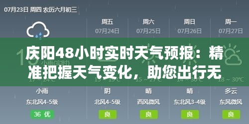 慶陽(yáng)48小時(shí)實(shí)時(shí)天氣預(yù)報(bào)：精準(zhǔn)把握天氣變化，助您出行無(wú)憂