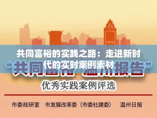 共同富裕的實(shí)踐之路：走進(jìn)新時(shí)代的實(shí)時(shí)案例素材