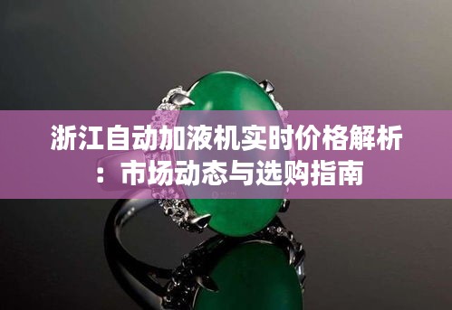 浙江自動加液機(jī)實時價格解析：市場動態(tài)與選購指南