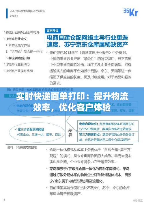 實時快遞面單打?。禾嵘锪餍?，優(yōu)化客戶體驗