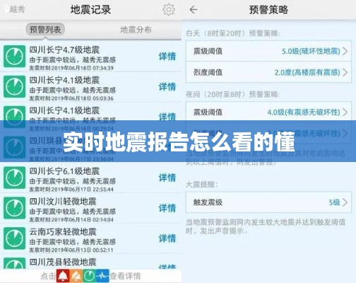 實時地震報告怎么看的懂