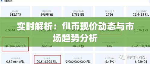 實時解析：fil幣現(xiàn)價動態(tài)與市場趨勢分析