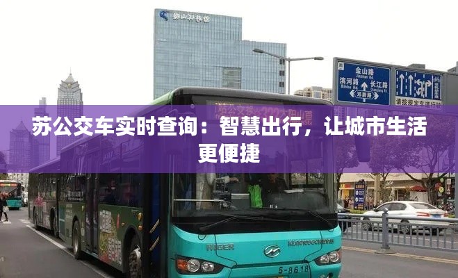 蘇公交車實時查詢：智慧出行，讓城市生活更便捷