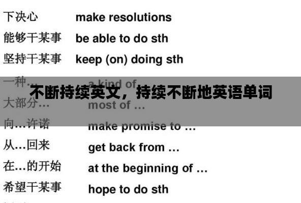 不斷持續(xù)英文，持續(xù)不斷地英語單詞 
