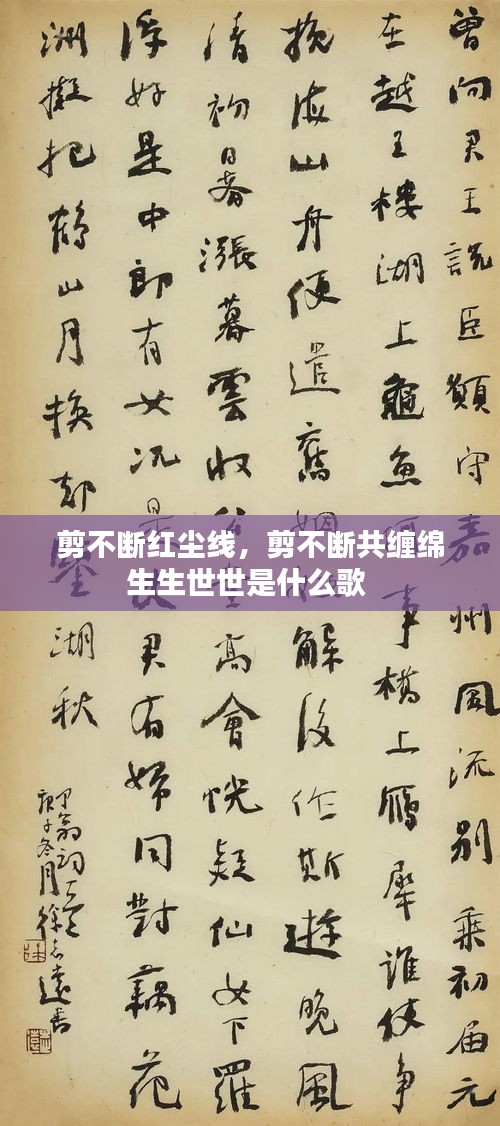 剪不斷紅塵線，剪不斷共纏綿生生世世是什么歌 