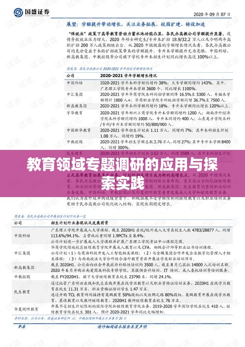 教育領(lǐng)域?qū)ｎ}調(diào)研的應(yīng)用與探索實踐