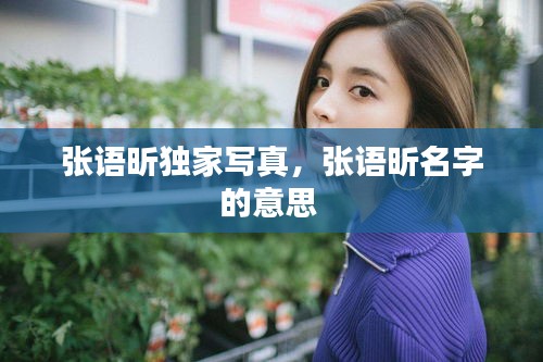 張語昕獨家寫真，張語昕名字的意思 