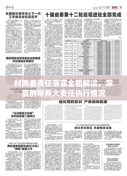 村兩委責(zé)任落實(shí)全面解讀，深度剖析兩大責(zé)任執(zhí)行情況