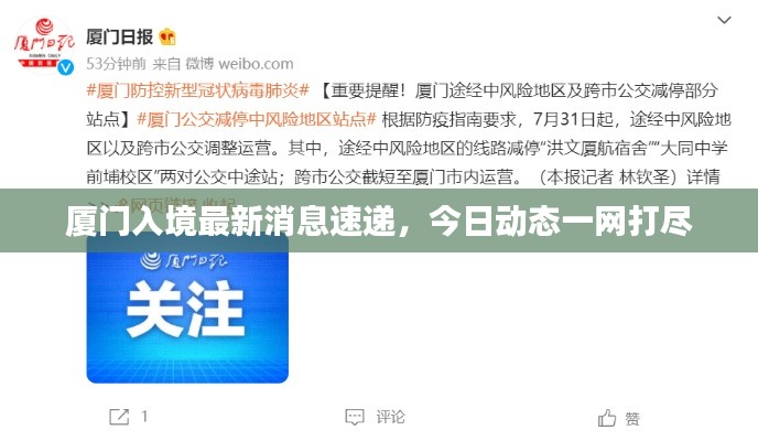 廈門入境最新消息速遞，今日動態(tài)一網(wǎng)打盡