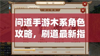 問道手游木系角色攻略，刷道最新指南