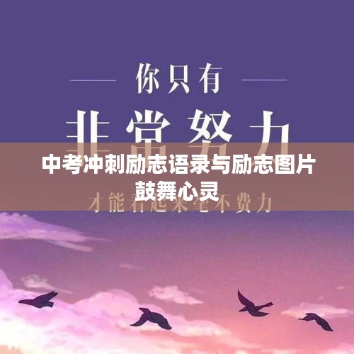 中考沖刺勵志語錄與勵志圖片鼓舞心靈