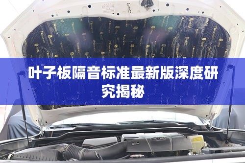 葉子板隔音標準最新版深度研究揭秘
